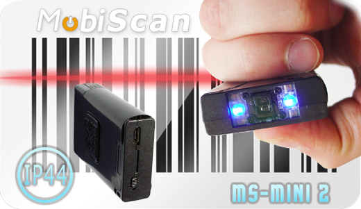 MobiScan Mini 2 Bluetooth 3.0  Skaner 1D 2D CMOS Bezprzewodowy Bluetooth 3.0 Porczny Kompatybilny Windows Android IOS mobilator.pl New Portable Devices Mobilne Skanery kodw kreskowych MINI odporny IP65