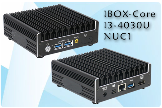 Industrial Computer Fanless MiniPC IBOX-Core I3-4030U-NUC1