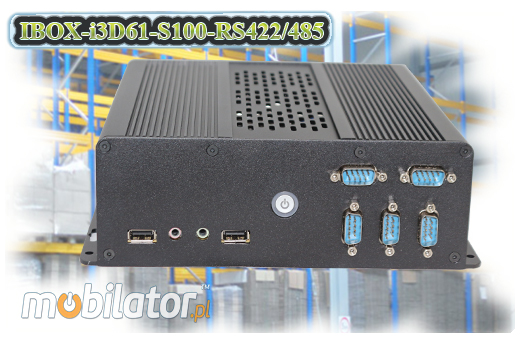 Przemysowy Fanless MiniPC IBOX-i3D61-S100-RS422/485