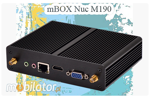 Industrial Fanless MiniPC mBOX Nuc M190