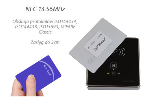 MobiScan H182W-HF - external barcode and QR (1D / 2D) scanner + RFID HF 13.56MHz reader - for industrial computers, machines, PC panels, mini PC (connection via USB / RS232 / RS485)