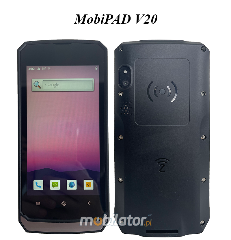 MobiPAD V20 - a small, handy data terminal for logistics with an 8-core processor, Honeywell N5703 2D code scanner, NFC, LF RFID 134.2KHZ 4GB RAM and 64GB ROM
