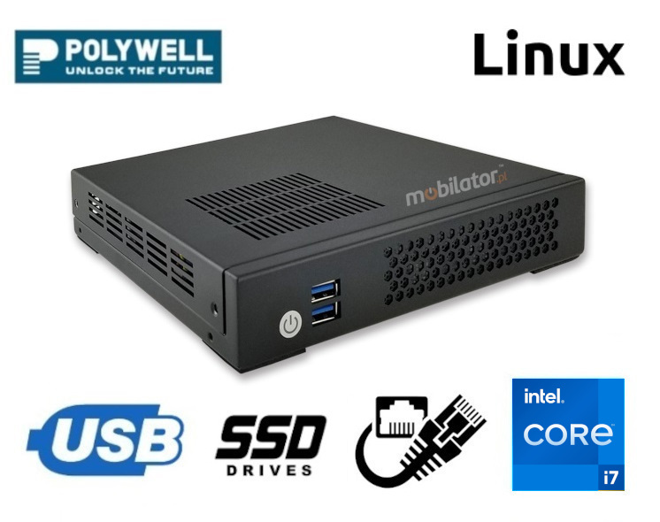 Polywell-H310AEL2 i7 small reliable fast and efficient mini pc Linux