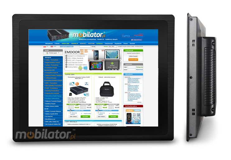 MobiTouch 101RK4 - rugged industrial touch panel PC with 10 inch display - Android and IP65 standard on the front panel 