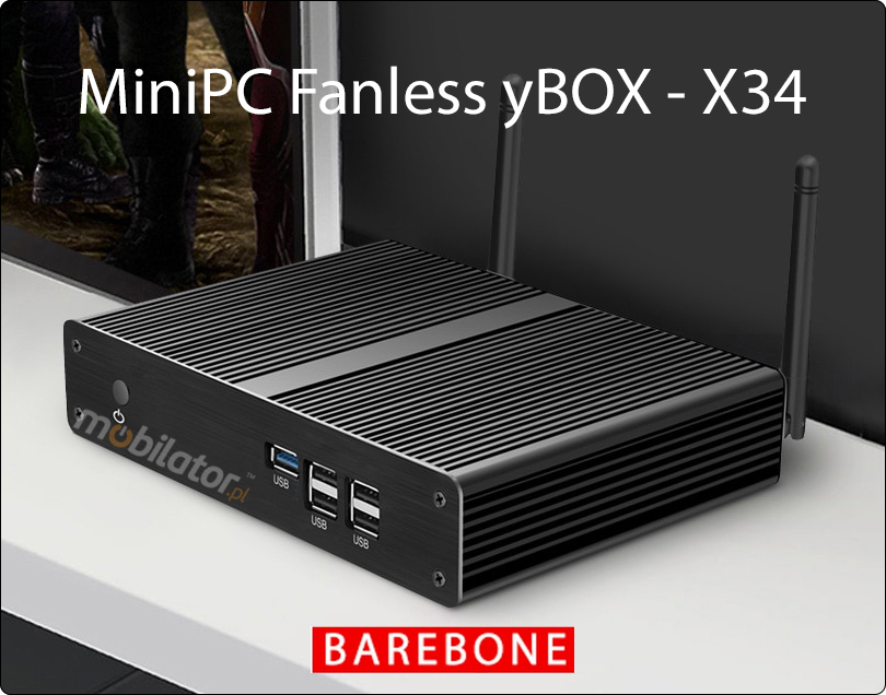 Computer Industry Fanless MiniPC  MiniPC yBOX - X34 i3 new design look mobilator fast lan rj45