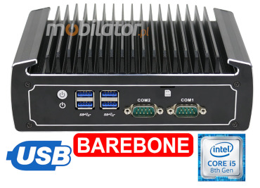 IBOX N1552 v.1 - miniPC BAREBONE version with quad-core Intel Core i5 processor, 4x USB 3.0, 2x RS232 and 1xSIM ports
