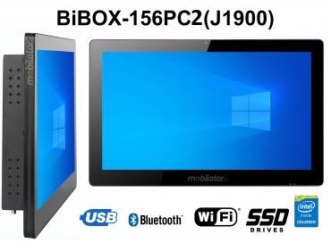 BiBOX-156PC2 (J1900) v.7 - Metal industrial panel with WiFi, Bluetooth, IP65 resistance standard for a screen with 128GB SSD disk and Windows 10 PRO license