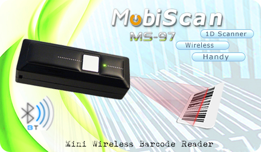 MobiScan  MS97 Bluetooth 2.0 / 4.0 MOBISCAN MS-97 Scanner 1D Bezprzewodowy Bluetooth 2.0 Handy MobiSCAN  Compatybily Windows Android IOS mobilator.pl New Portable Devices Mobilne Mobile Barcode ScannerMINI Wireless