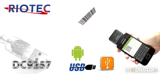 Mini czytnik Barcode 2D RIOTEC DC-9257 MicroUSB  Skaner 1D 2D  Porczny Kompatybilny Android mobilator.pl New Portable Devices Mobilne Skanery kodw kreskowych MINI OTG  