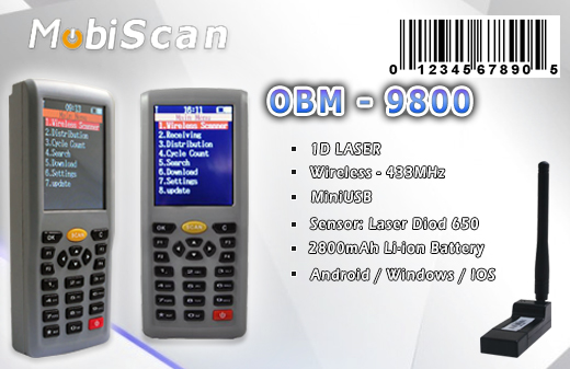 MobiScan  OBM-9800  Bluetooth MOBISCAN OBM-9800 Skaner 1D Laser Bezprzewodowy Bluetooth Porczny MobiSCAN  Kompatybilny Windows Android IOS mobilator.pl New Portable Devices Mobilne Skanery kodw kreskowych