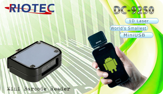 Mini czytnik Barcode 1D RIOTEC DC-9250 MicroUSB  Skaner 1D  Porczny Kompatybilny Android mobilator.pl New Portable Devices Mobilne Skanery kodw kreskowych MINI OTG 