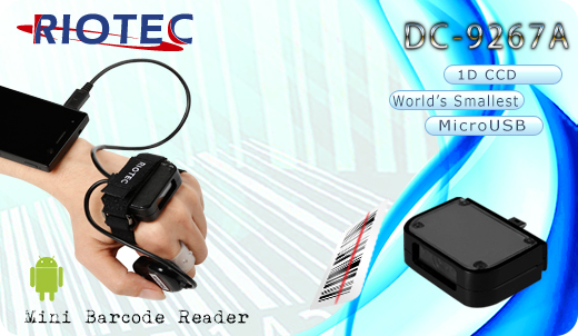 Mini czytnik Barcode 1D RIOTEC DC-9260 MicroUSB  Skaner 1D  Porczny Kompatybilny Android mobilator.pl New Portable Devices Mobilne Skanery kodw kreskowych MINI OTG 