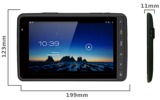 mobipad apad 4g wi-fi rugged tablet industrial nfc 2d scanner dimensions
