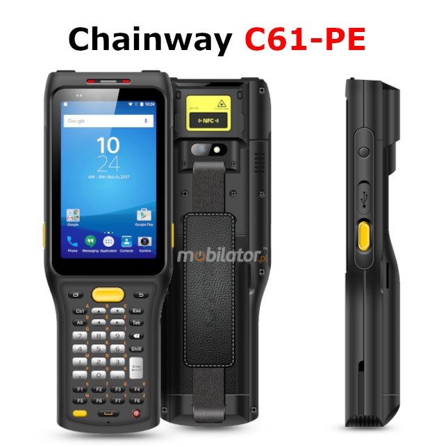 Chainway C61-PE v.7 Shockproof Industrial Rugged NFC 4G IP65 Smartphone 2D barcode scanner Zebra