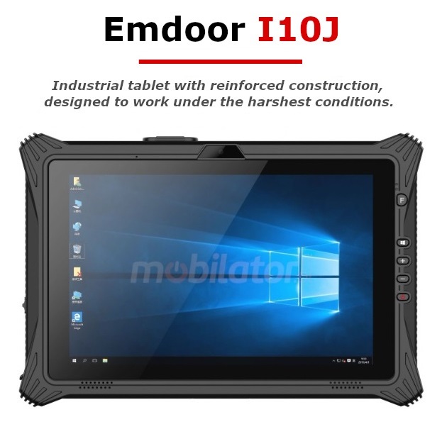 Emdoor I10J shockproof industrial Windows 11 4G LTE IP65 tablet