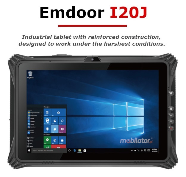 Emdoor I20J shockproof industrial Windows 11 4G LTE IP65 tablet