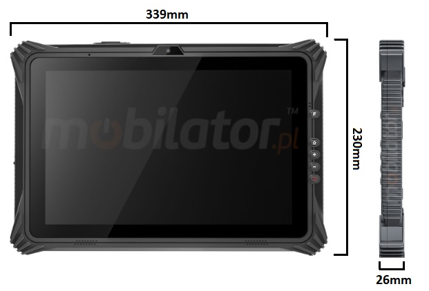 Emdoor I20J dimensions buttons resistant IP65 rugged tablet