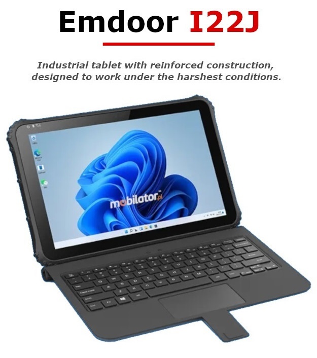 Emdoor I22J shockproof industrial Windows 11 4G LTE or 5G IP65 tablet