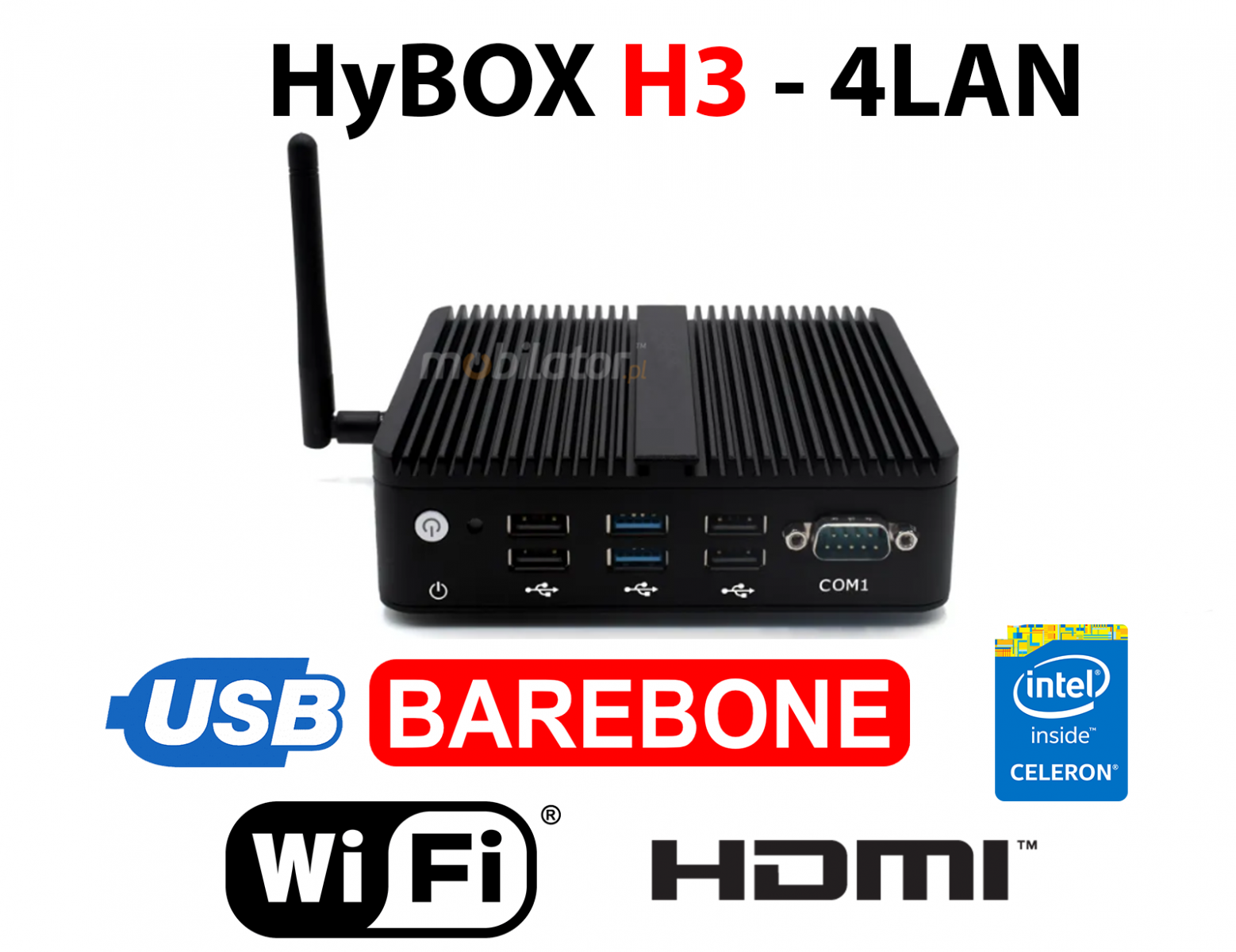 HyBOX H3-4LAN small reliable fast and efficient mini pc Linux