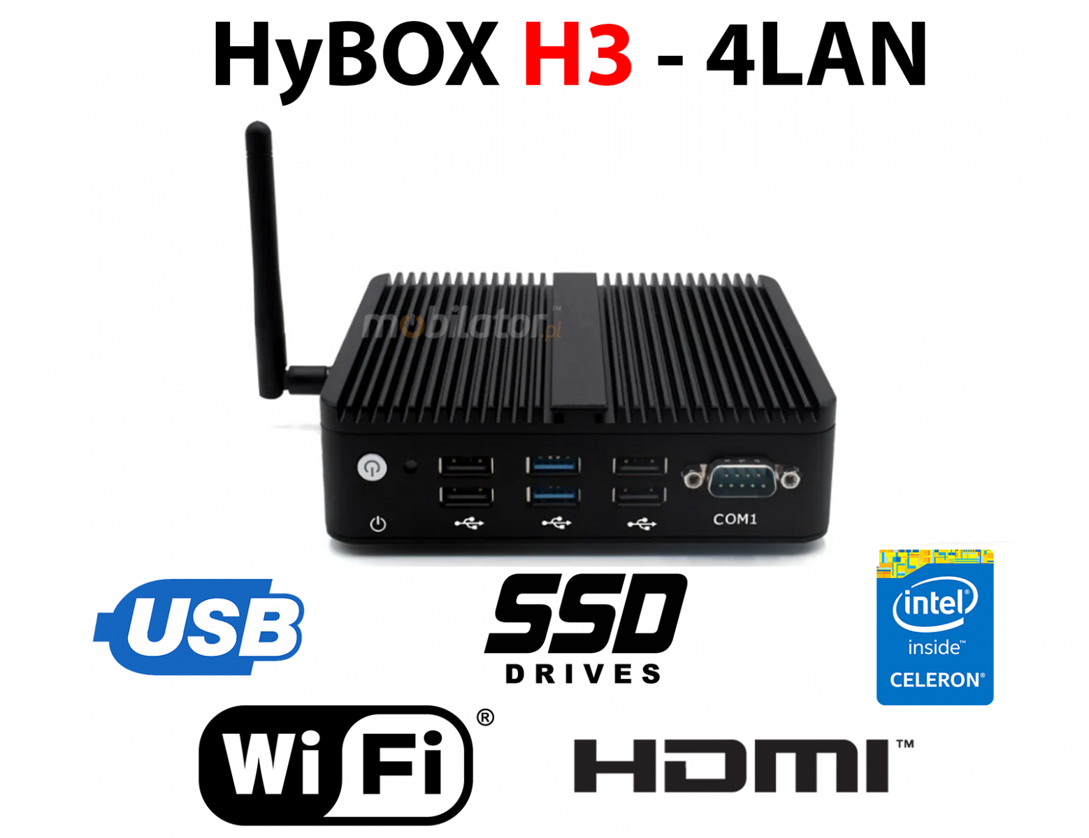 HyBOX H3-4LAN small reliable fast and efficient mini pc Linux
