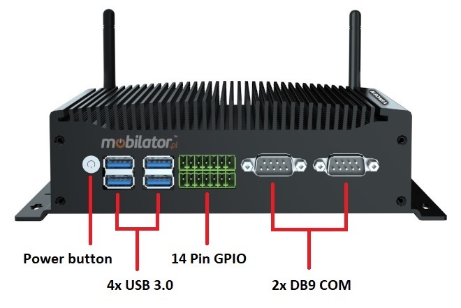 HyBOX H6 - i3 industrial mini computer with connectors 4x USB 3.0