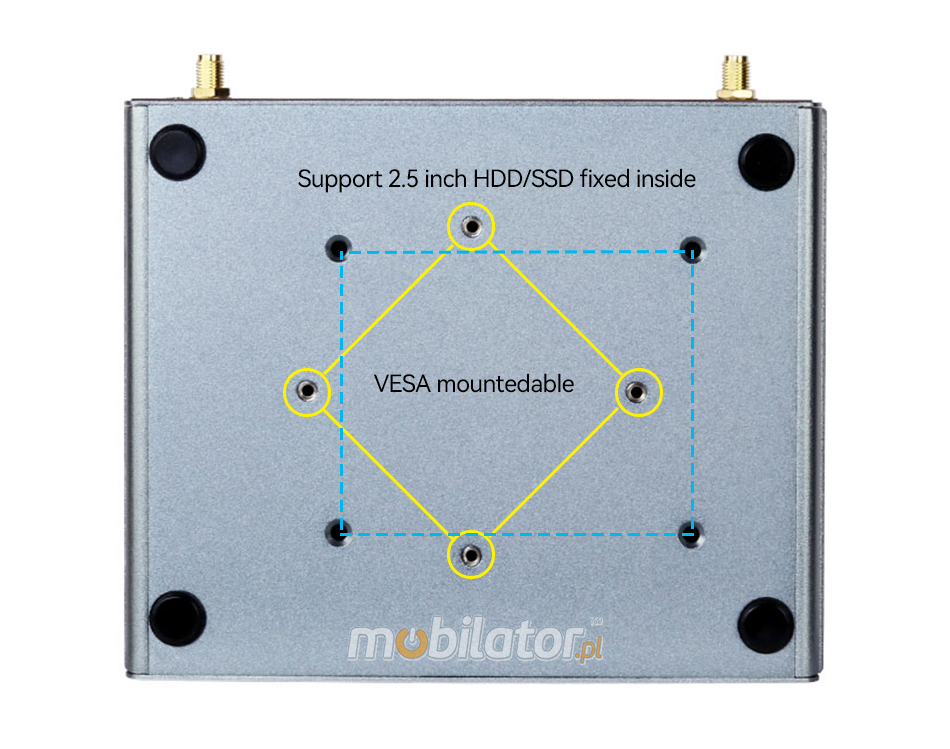 MiniPC yBOX-X56-(6LAN)-C3865U fast and efficient miniPC with Vesa mount
