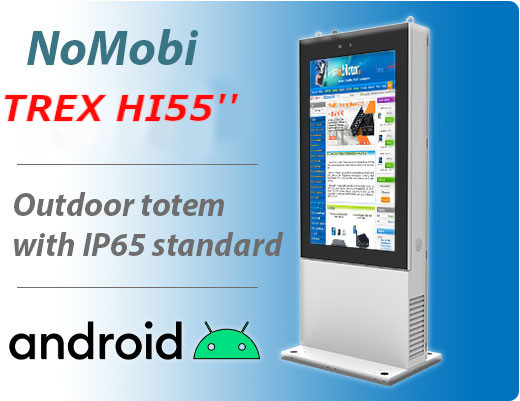 NoMobi Trex Hi55 Outdoor totem with IP65 standard