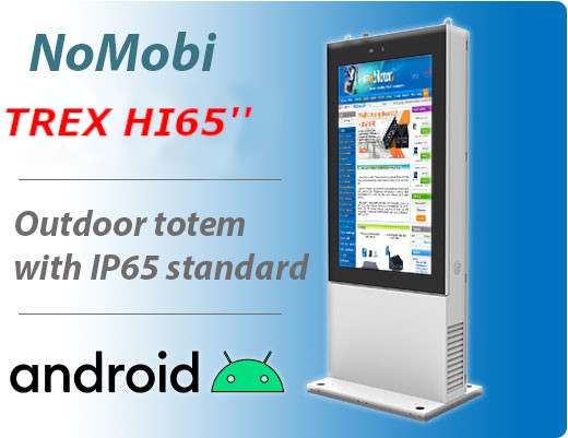 NoMobi Trex Hi65 Outdoor totem with IP65 standard