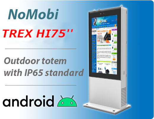 NoMobi Trex Hi75 Outdoor totem with IP65 standard