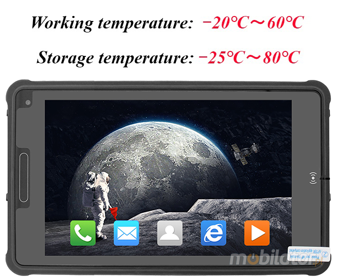 MobiPAD 8TS-5A - Industrial and dustproof Android 11 tablet, 8-inch Full HD 1920x1200 screen, 8x2.0GHz processor, 4GB RAM, 64GB memory, LTE, IP65 dustproof and waterproof, rugged and drop-proof, ideal tablet for warehouse, for construction site work