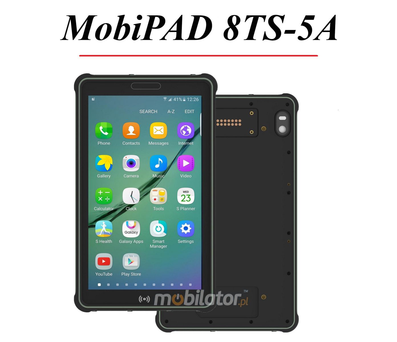 MobiPAD 8TS-5A - Ruggedized 8-inch Android 11 Industrial Tablet, Full HD 1920x1200 Touch Screen, 8-core 2.0GHz CPU, 4GB RAM, 64GB ROM, IP65 Resistance, Dustproof & Waterproof, LTE 4G, Ideal for Warehouses, Construction Sites and Harsh Terrain