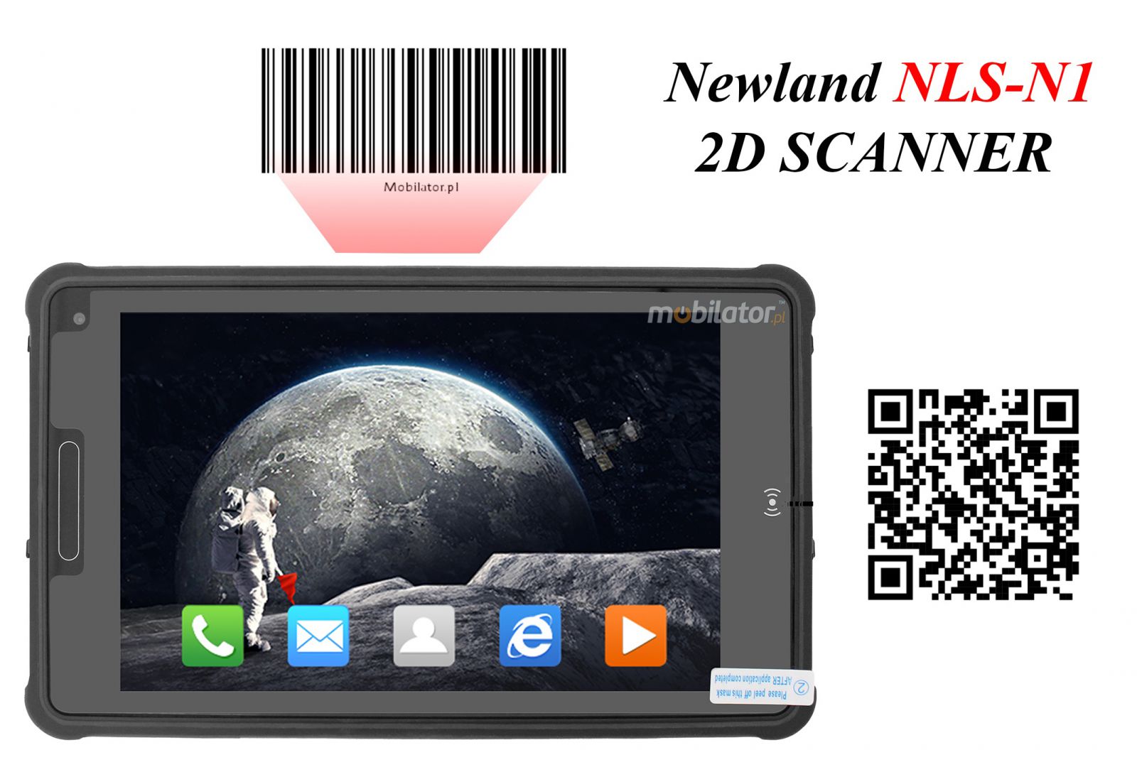 MobiPAD 8TS-5A - Rugged armored tablet for field work, Full HD screen 8 inches 1920x1200, Android 11, 8-core 2.0GHz processor, 4GB RAM, IP65 resistance, LTE, resistant to falls and waterproof tablet, ideal for warehouse and logistics