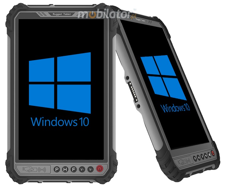 MobiPAD 9TS-J - rugged industrial tablet with UHF RFID 3-4 meters, high-precision GPS, Newland N1 2D scanner, fingerprint reader, NFC, Intel Celeron N4500 2x2.8GHz, Windows 10, 8 inch touch screen, 4GB RAM, 64GB ROM, IP65, drop resistant