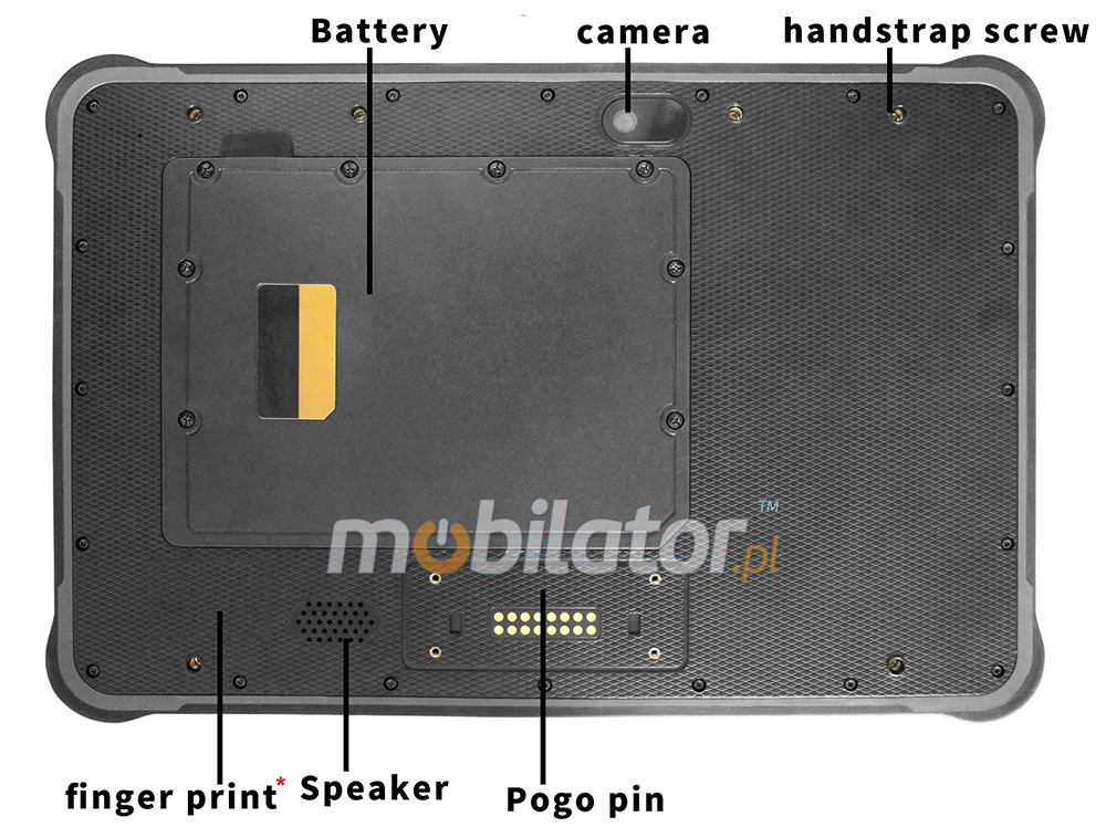 MobiPAD A311-A7 - Ruggedized IP67 tablet with 8GB RAM, 256GB ROM, NFC, Bluetooth 5.0, WiFi, MT6789 processor - 8 x 2.2 GHz, 4G LTE, Android 13.0, GPS, 10.1 inches, 1920x1200, designed for the harshest conditions