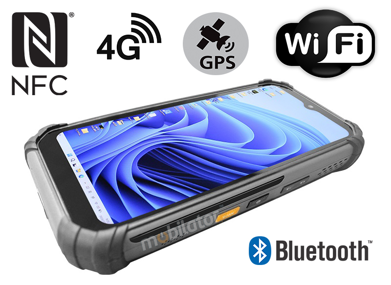 MobiPAD HS6 - Armored data collector with Intel Celeron N100 4x3.4GHz, Windows 11, 8GB RAM, 256GB ROM, GPS, NFC, Bluetooth 5.0, Wifi, IP67, Newland N1 2D scanner, resistant to extreme outdoor conditions