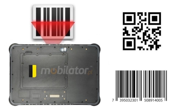 MobiPad JST11 - efficient rugged industrial tablet with optional 2D scanner Honeywell, fast scanning 1D, 2D, QR codes, long range