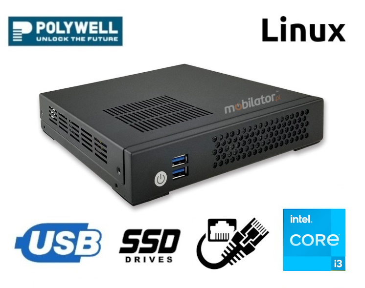 Polywell-H310AEL2 i3 small reliable fast and efficient mini pc Linux