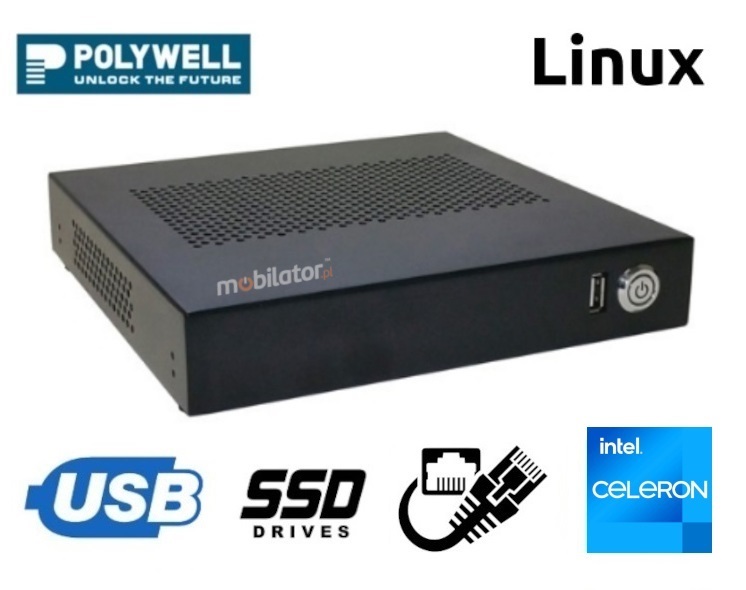Polywell-J1900AE Celeron small reliable fast and efficient mini pc Linux