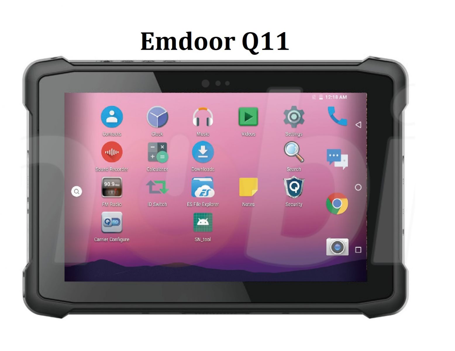 Emdoor Q11 v.1 - Industrial 10-inch tablet with IP65 + MIL-STD-810G and 4G, Bluetooth, 4GB RAM, 64GB ROM and NFC disk 