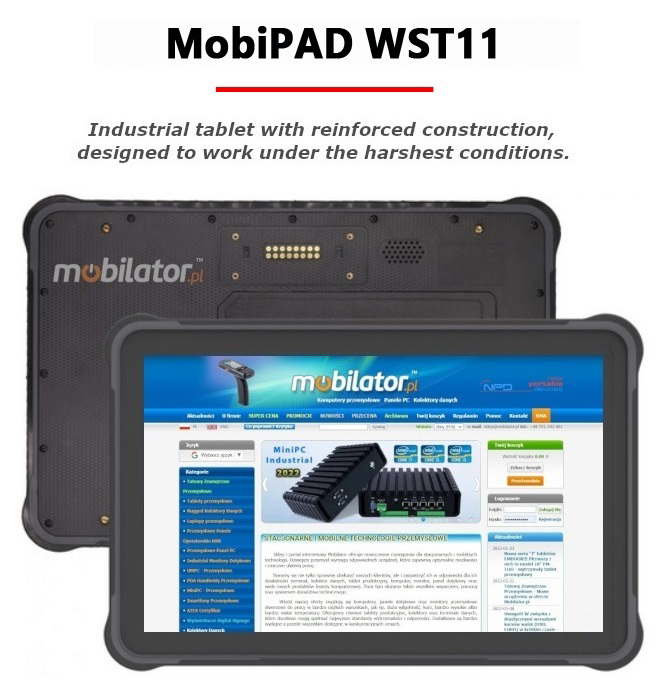 MobiPad Cool W311 Waterproof Shockproof Industrial Rugged Rugged Tablet NFC 4G Military IP65 MIL-STD 810G 1D 2D Barcode Scanner