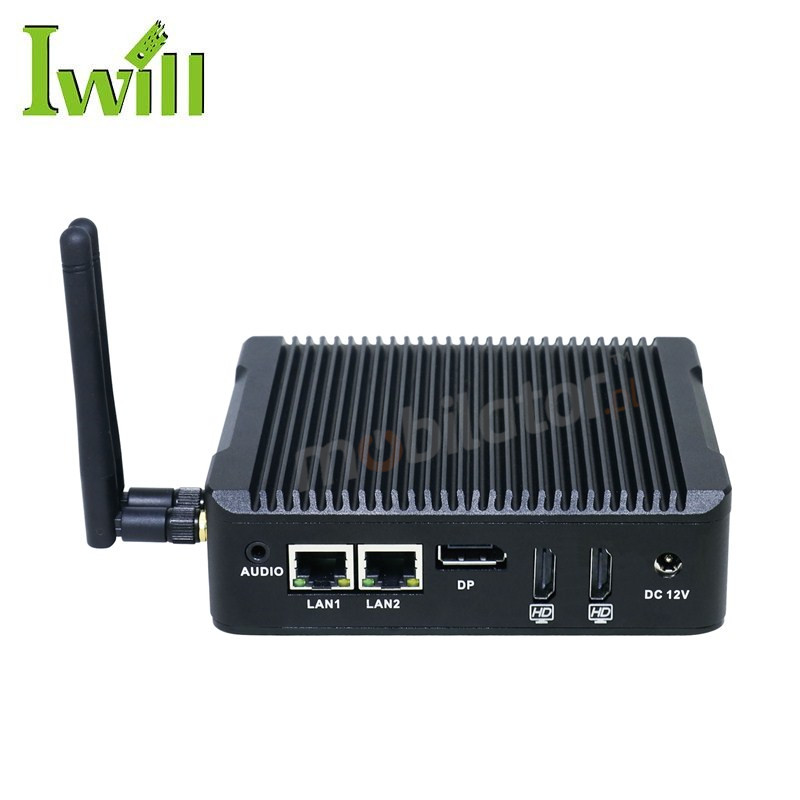 IBOX N5B v.1 - BAREBONE rugged miniPC with Intel Celeron quad-core processor, 2x USB 2.0, 2x USB 3.0, 2x RS232 and 2x LAN ports