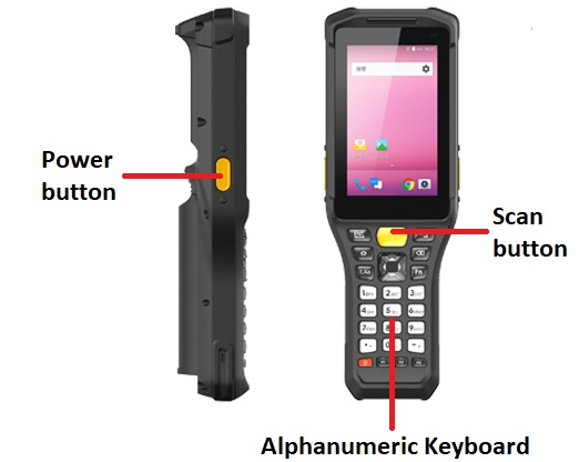 Waterproof smartphone inventory with Mindeo 2D barcode scanner (Android 9.0 system) and NFC in compact dimensions