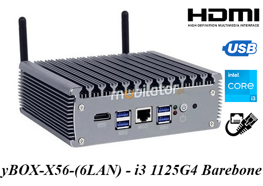 yBOX-X-56-(6 LAN) - Intel i3 industrial computer for wholesalers