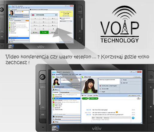 rozmowy VoIP w Viliv X70 Dostpny na Mobilator.pl