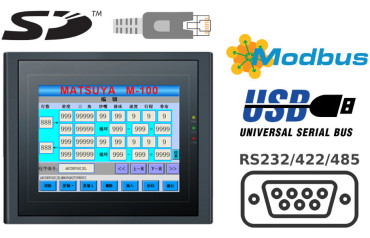 Industrial control panel HMI MKS-102AS IP65 2xCOM Port + Ethernet + SD