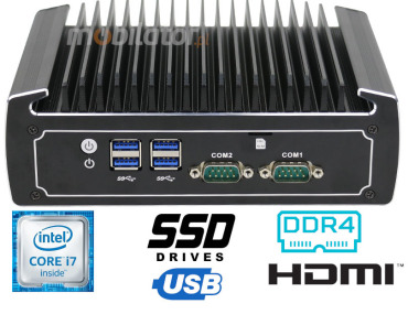 IBOX N1574 v.6 - Fast and efficient miniPC with 4x USB 3.0, 2x RS485 and 2x RJ-45 LAN connectors, 16GB DDR4 RAM and 1TB HDD + 512GB SSD
