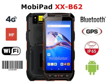 MobiPad XX-B62 v.4 - Armored data terminal (IP65) for a cold store with a barcode reader + RFID HF scanner (Android 10.0)