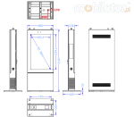  totem zewntrzny metalowa obudowa przemysowy cichy Trex 55W