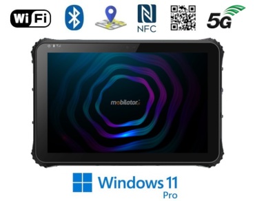 Wytrzymay tablet z internetem 5G i z systemem Windows 11 PRO  Emdoor I22J z NFC i skanerem kodw QR