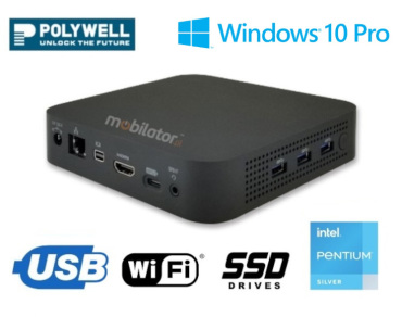 Wytrzymay energooszczdny miniPC z zainstalowanym Windows 11 Pro i nowoczesnym procesorem Intel Pentium Polywell-J5040-NGC3